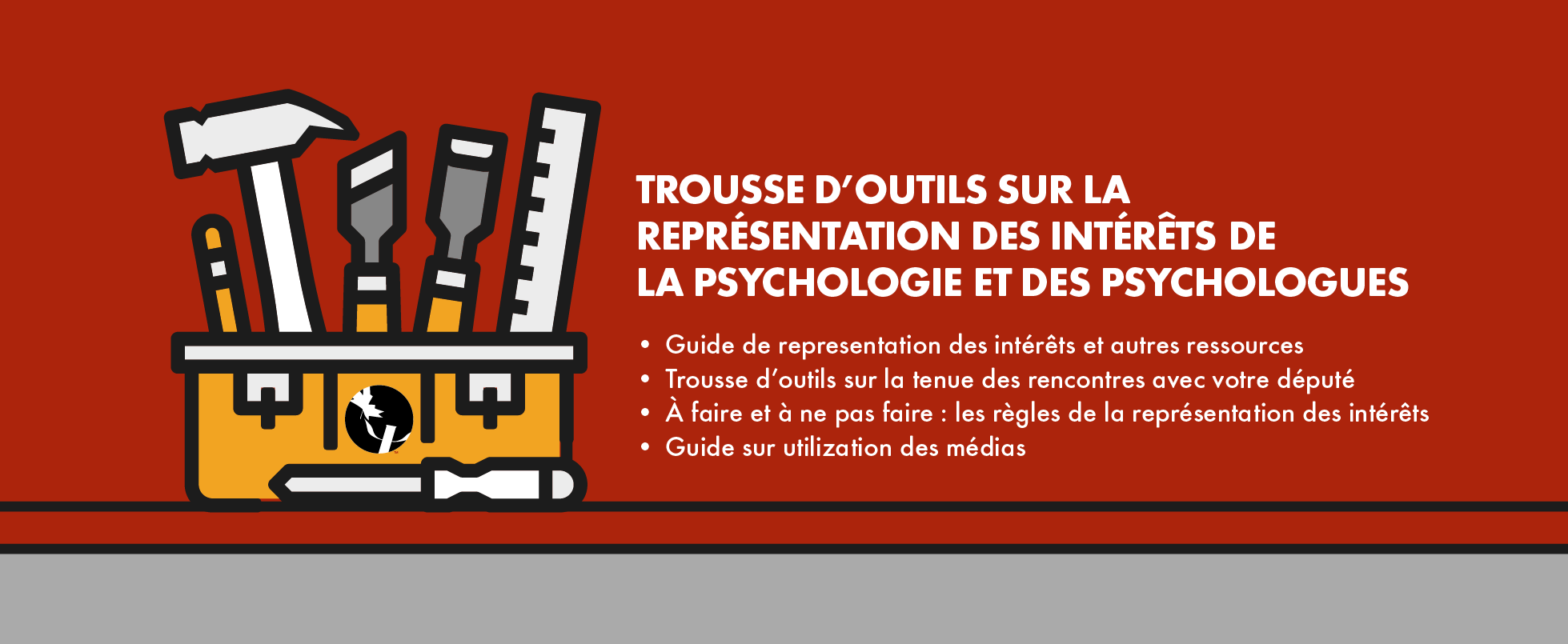 Trousse d’outils sur la représentation des intérêts de la psychologie et des psychologues